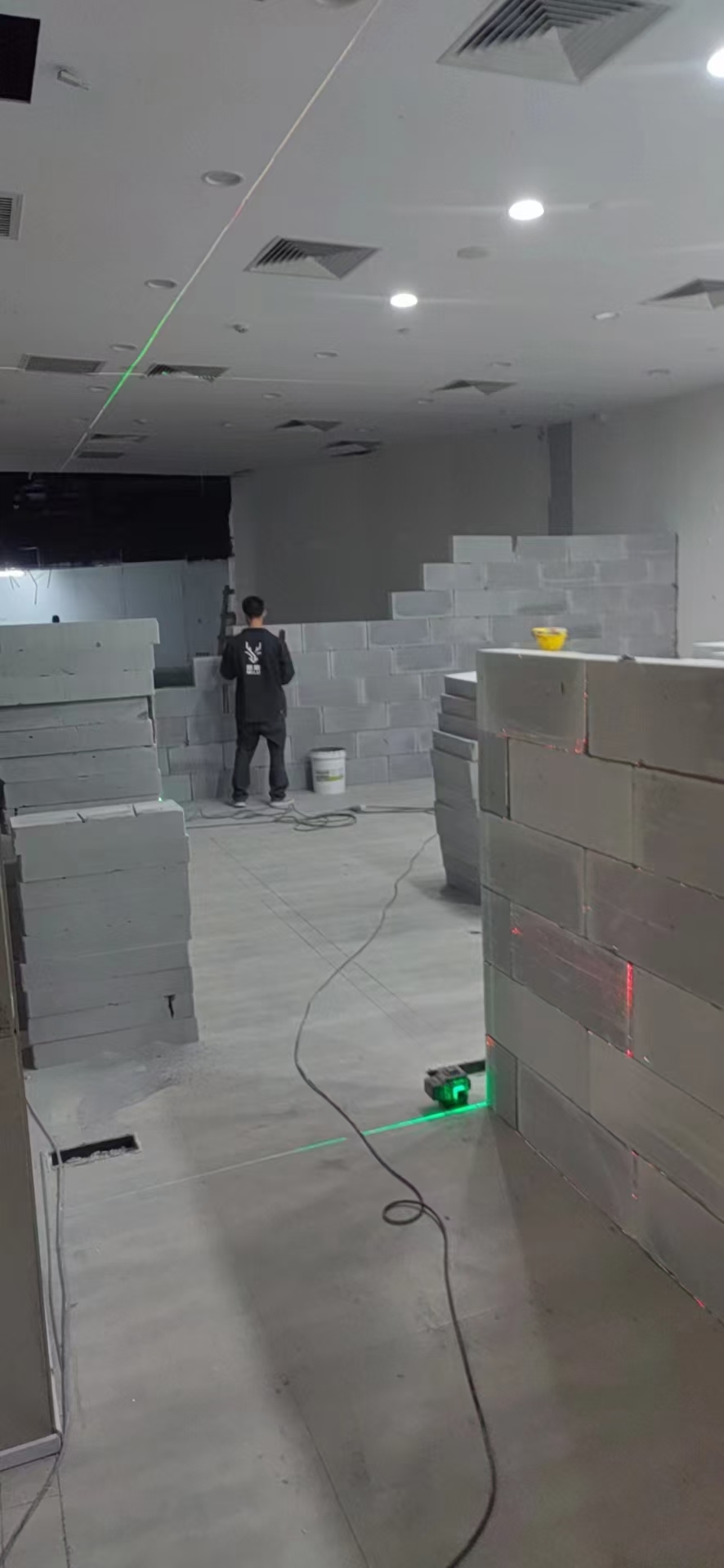 加气砖隔断-现场参考